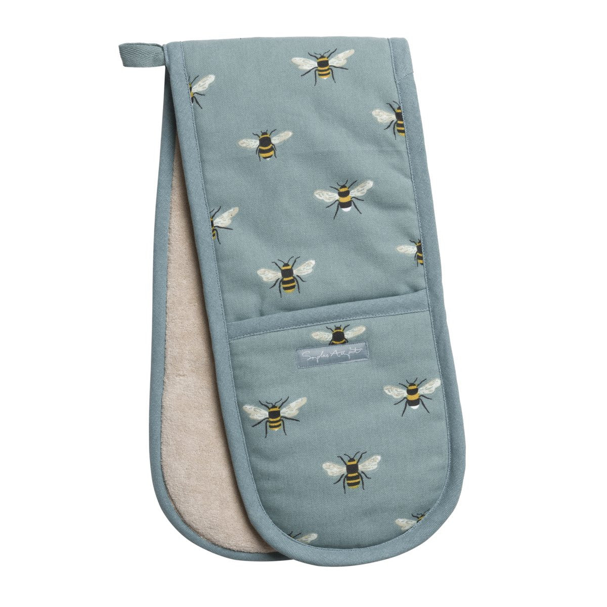 Sophie Allport Bees Teal Double Oven Glove