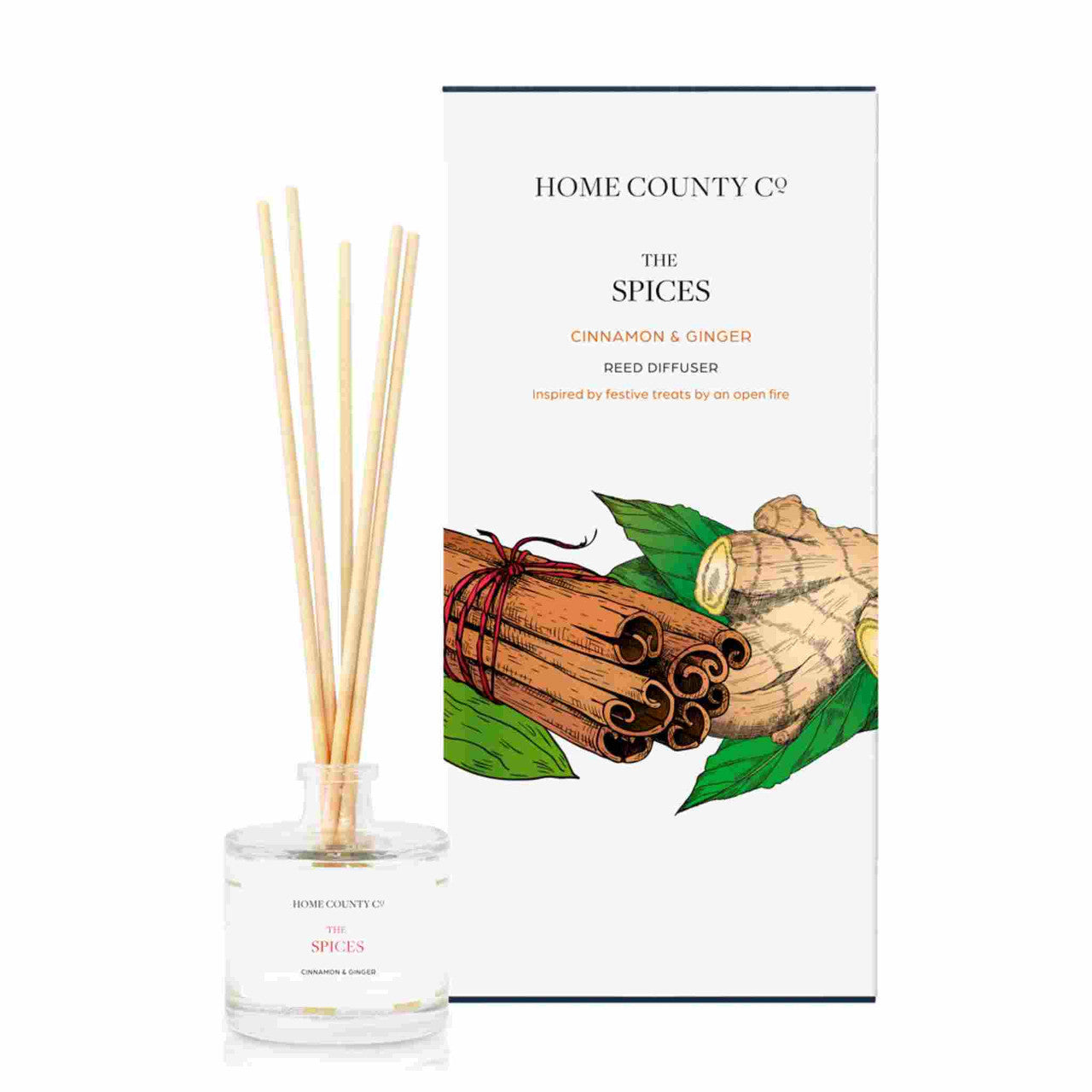 The Spices - Cinnamon & Ginger Reed Diffuser by Home County Candle Co.
