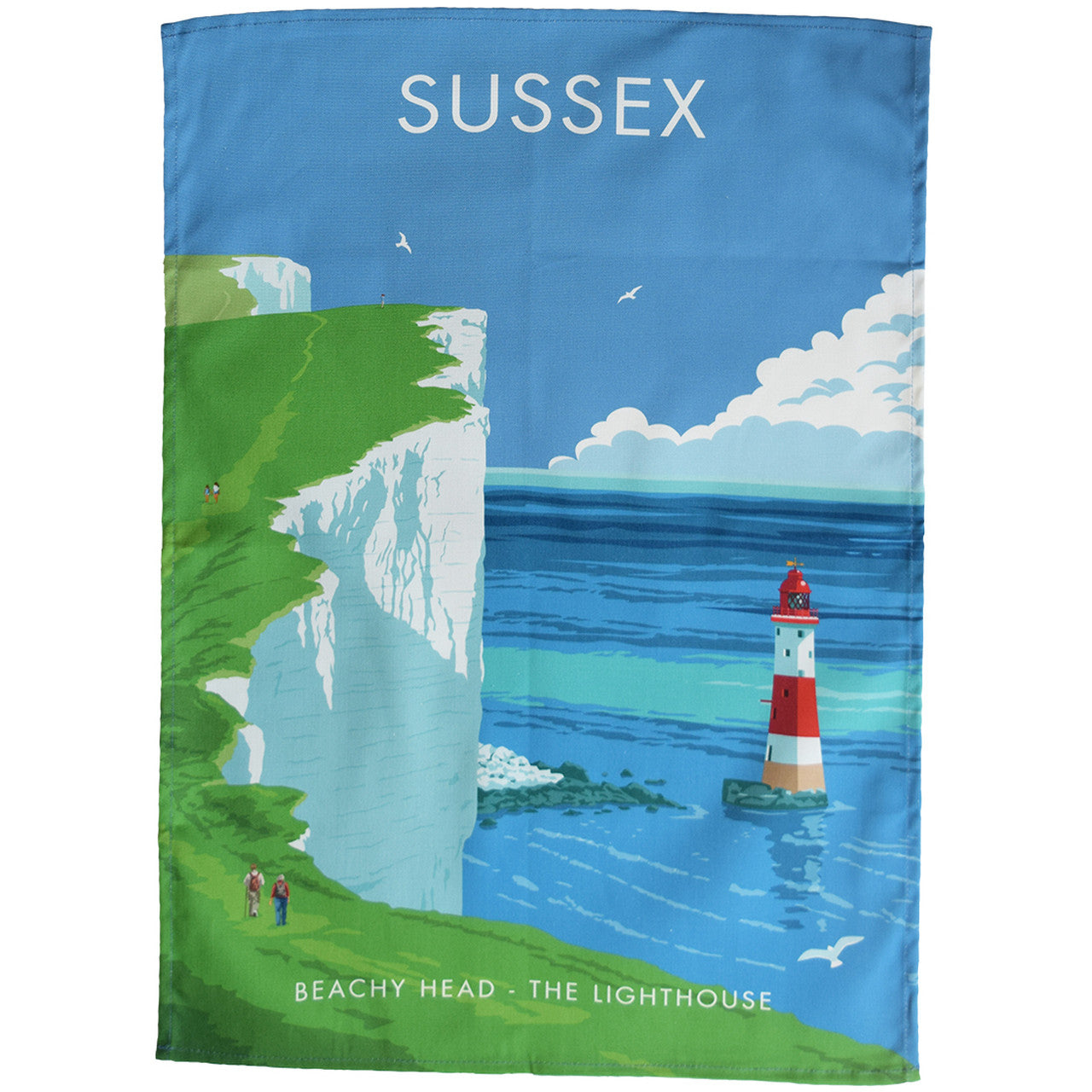 Sussex Beachy Head Tea Towel by Town Towels.