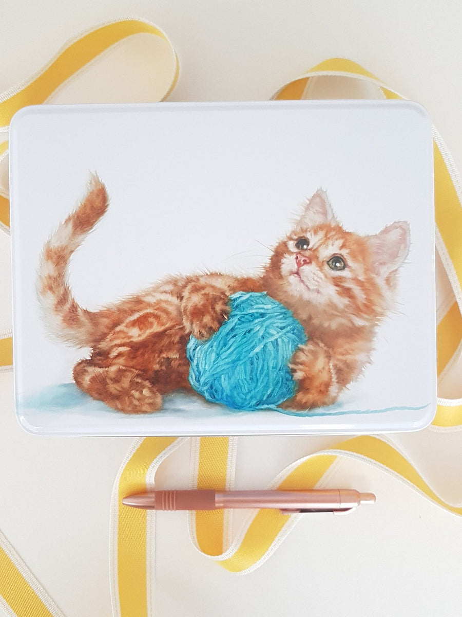 Jo Stockdale Best Friends Kitten Deep Rectangular Tin.