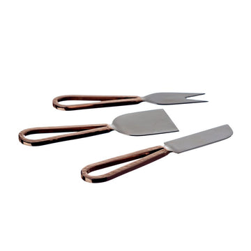 Copper Cheese Knives Set of 3. Image