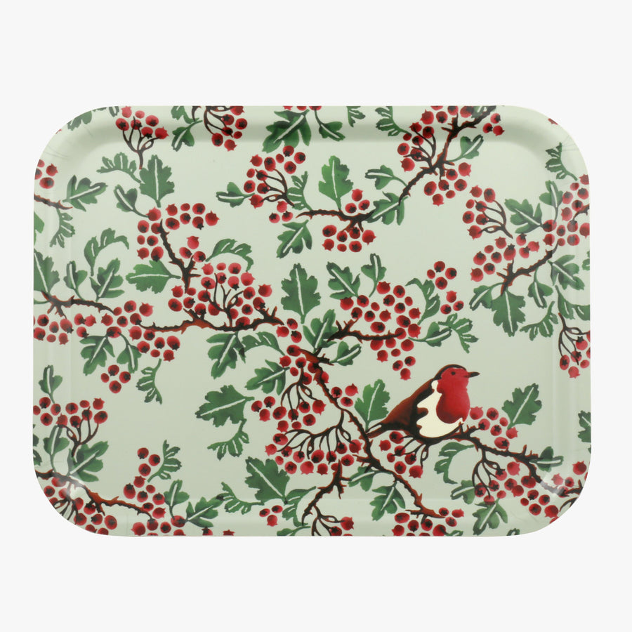 Emma Bridgewater Hawthorn Berries & Robin Rectangular Birch Tray