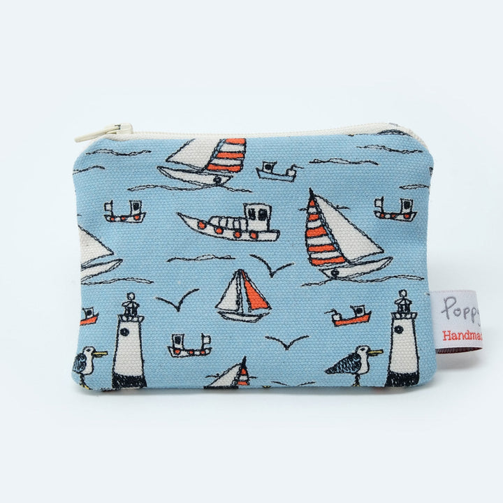 Seaside Flat Coin Purse by Poppy Treffry.