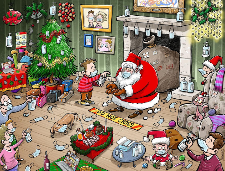 Chaos on Christmas Eve 1000 Piece Jigsaw Puzzle.