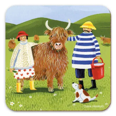 Highland Cow Adventure Coaster by Emma Ball