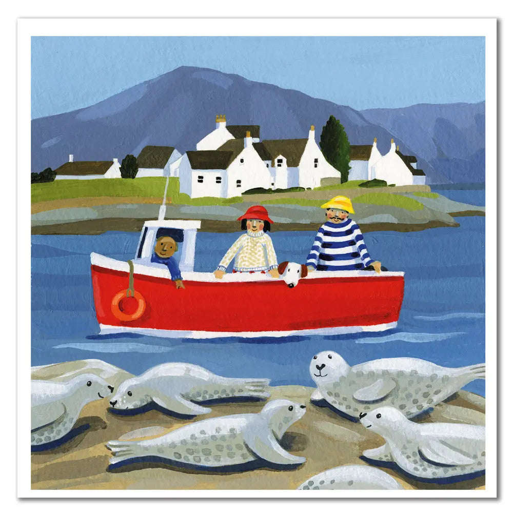 Plockton Seals Greetings Card