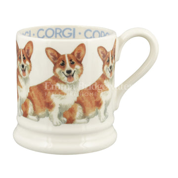 Emma Bridgewater Pembroke Welsh Corgi Half Pint Mug. Handmade in England. Image