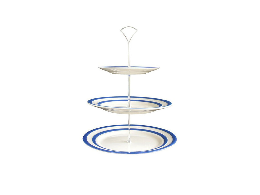 Cornishware Three-Tier Cake Stand - blue
