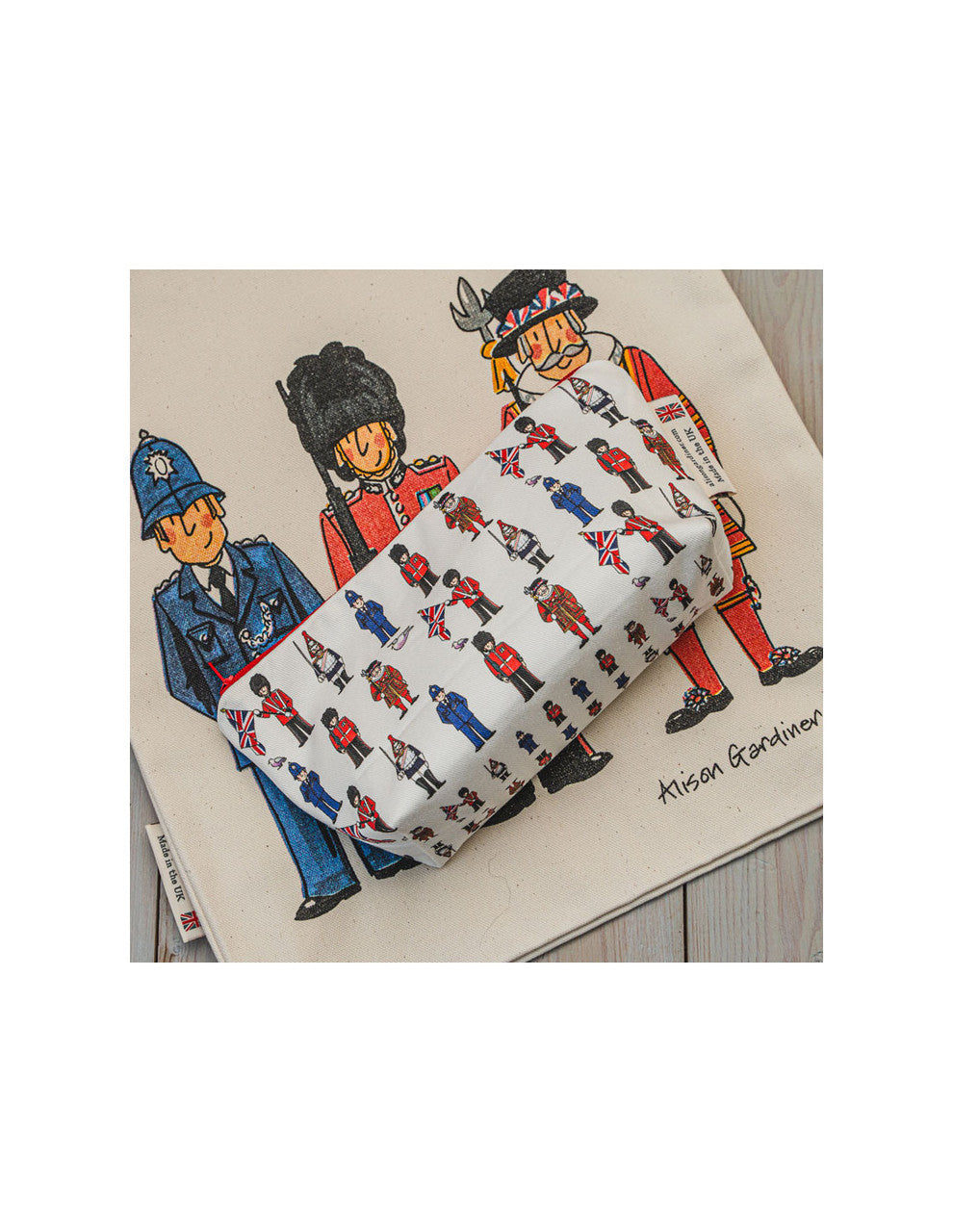 London Figures cosmetic bag/pencil case from Alison Gardiner.