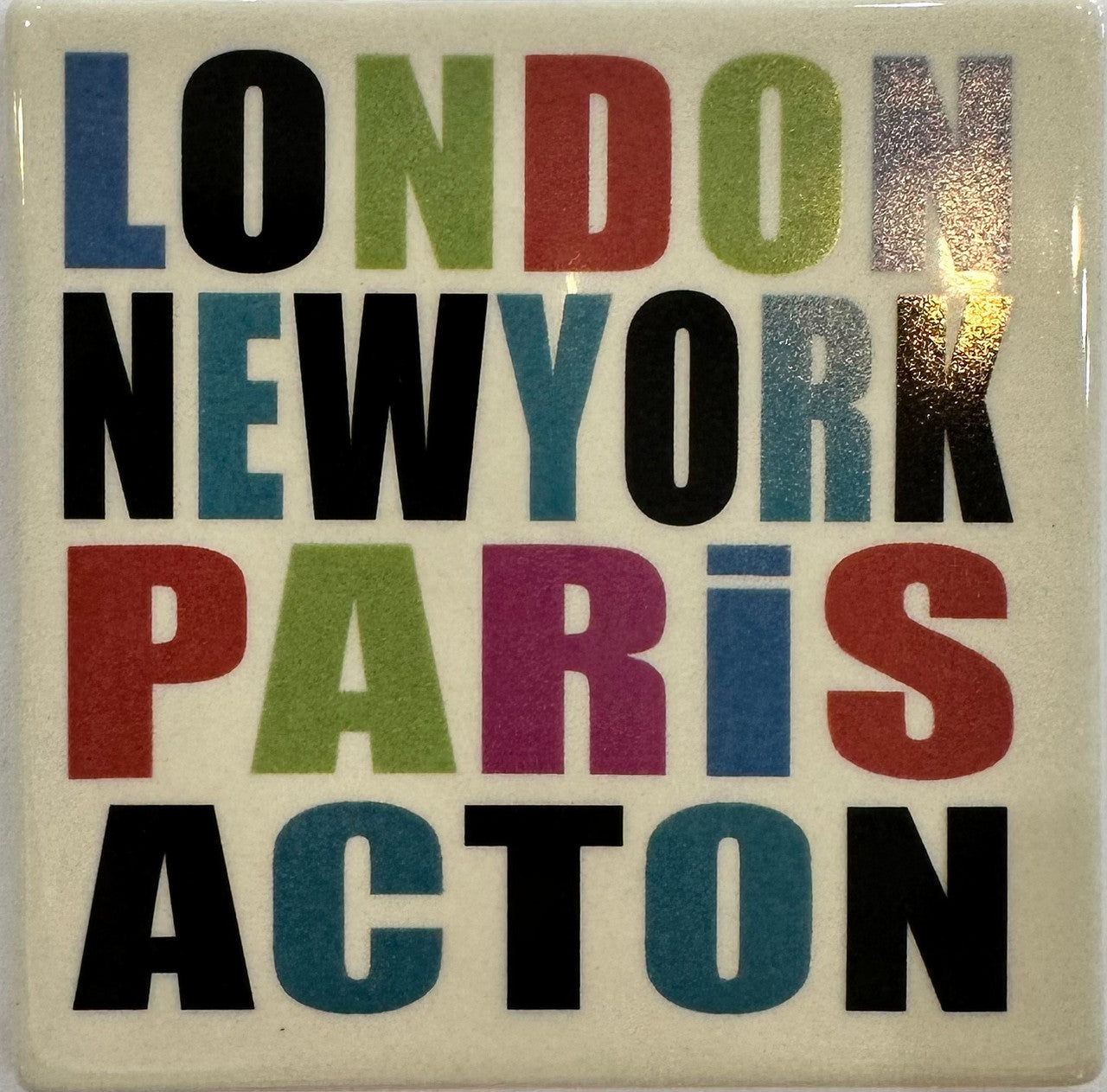 London, New York, Paris, Acton Coaster by Moorland Pottery