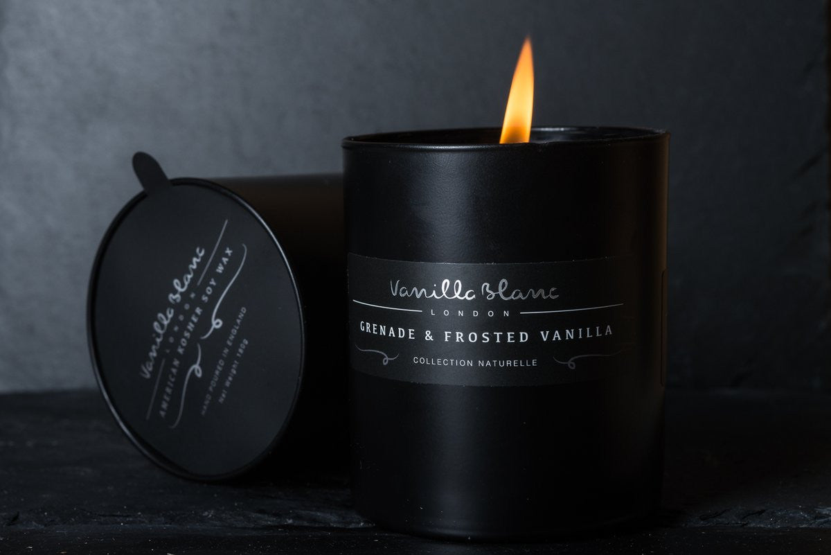 Vanilla Blanc Grenade & Frosted Vanilla Matt Edition Candle in a Signature® Wooden Gift Box