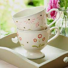 Susie Watson pottery Rose Auricula Large Mug. 