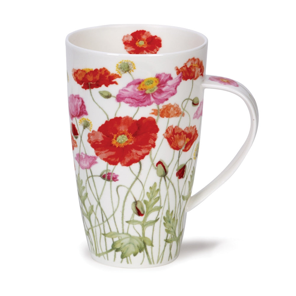 Dunoon Henley Poppies Mug, mixed. Made in England.