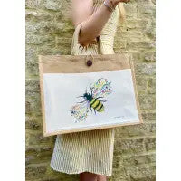 Bee Eco Jute Bag by Jen Winnett