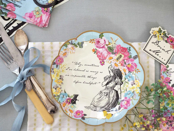 Small Alice in Wonderland Plates - 12 pack