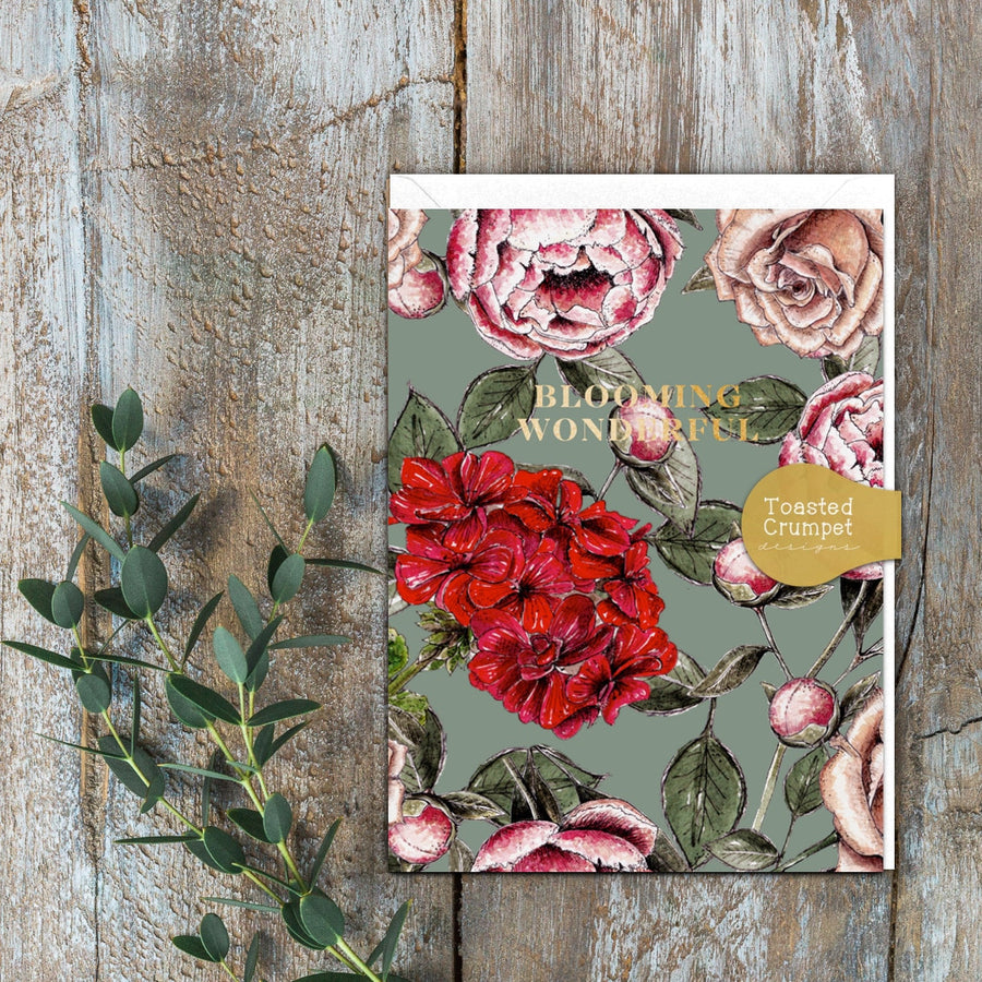 Blooming Wonderful - In Full Bloom - Greetings Card