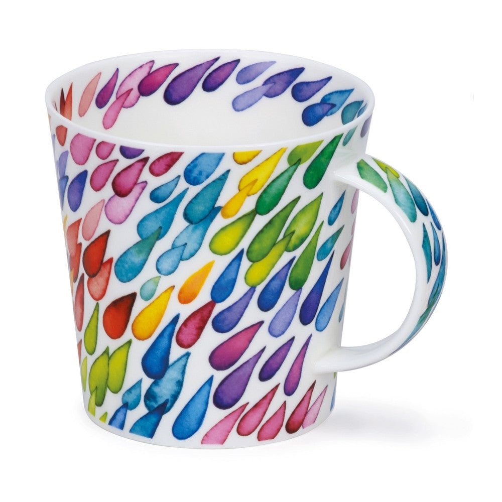 Bone China Dunoon Cairngorm Monsoon Mug - Diagonal. Handmade in England
