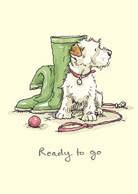 Ready to Go Greetings Card by Anita Jeram.