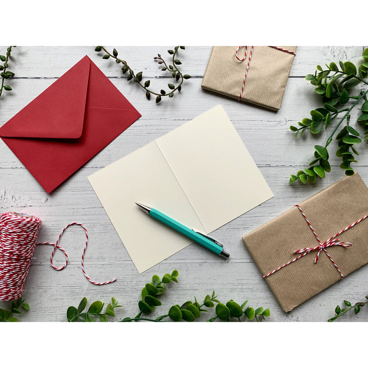 Poinsettia Christmas card by Becky Amelia.