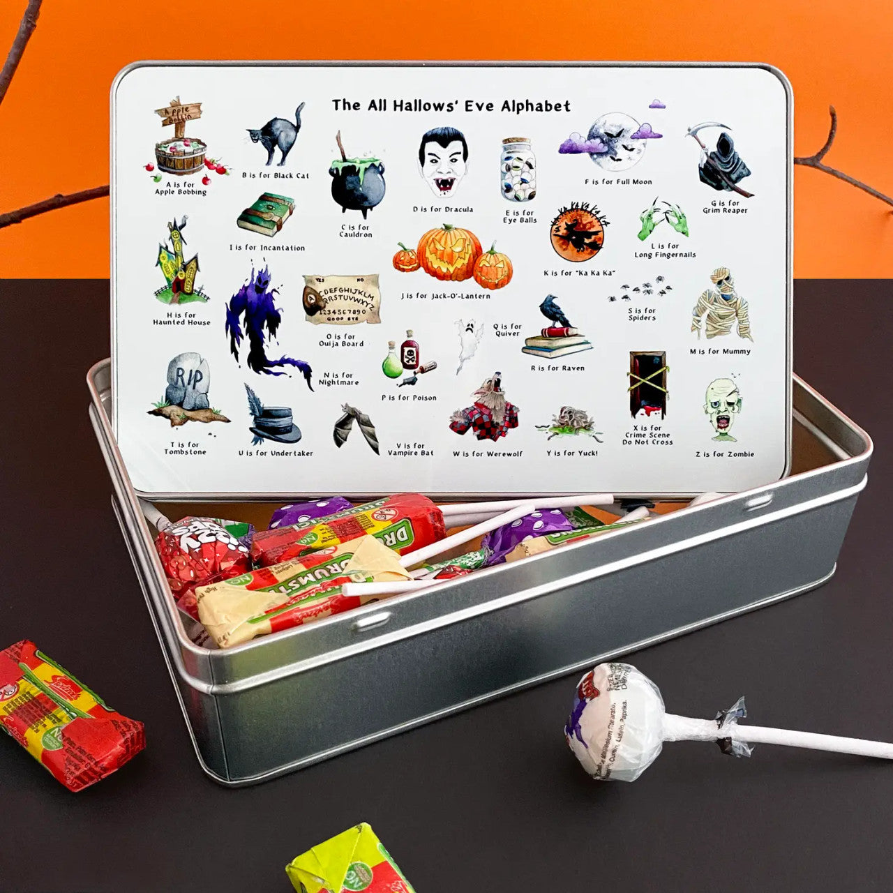 The Halloween Alphabet Storage Tin
