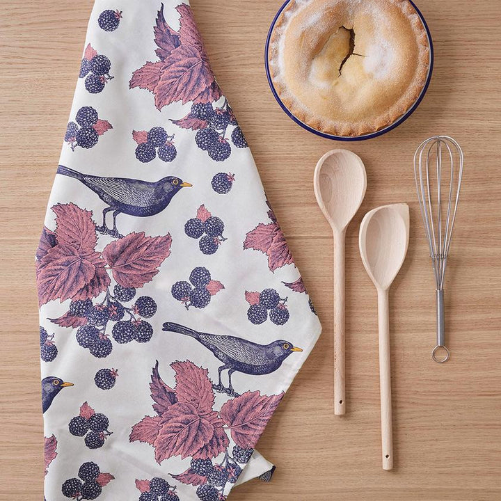 Thornback & Peel Blackbird & Bramble 100% Cotton Tea Towel