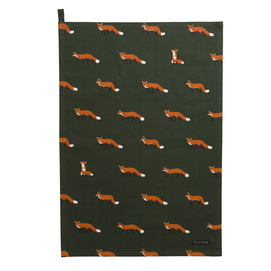 Sophie Allport Foxes 100% cotton Tea Towel