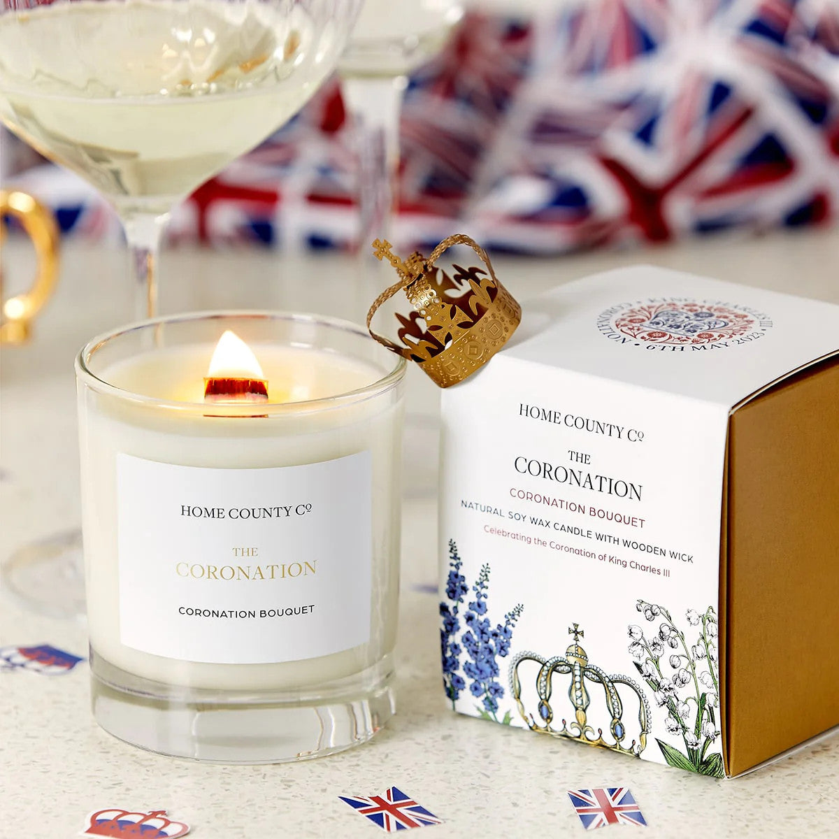 The Coronation Bouquet Candle by Home County Candles.