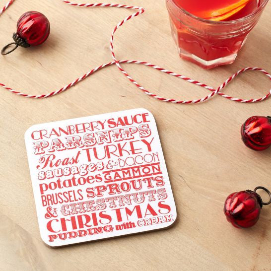 Christmas Dinner Coaster from Victoria Eggs.