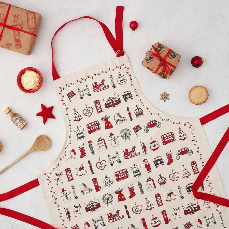 London Christmas Apron by Victoria Eggs.