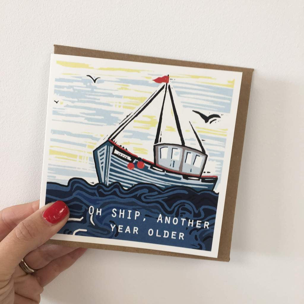 Oh Ship, Another Year Older Card from Lucky Lobster art
