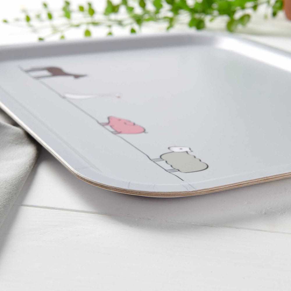 Farm Collection Birch Wood Tray by Jin Designs.