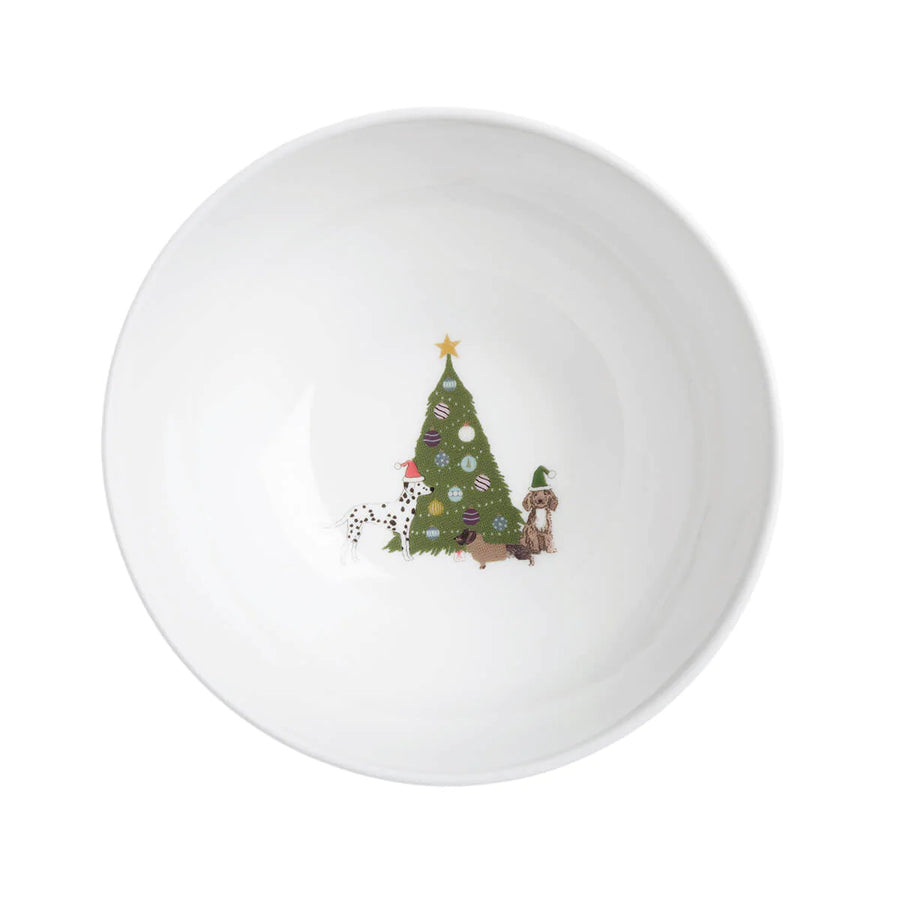 Sophie Allport Christmas Dogs Nibble Bowl.