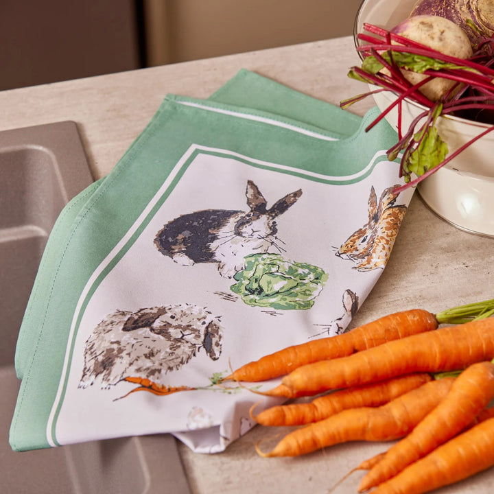 Rabbit Patch Cotton Tea Towel from Ulster Weavers