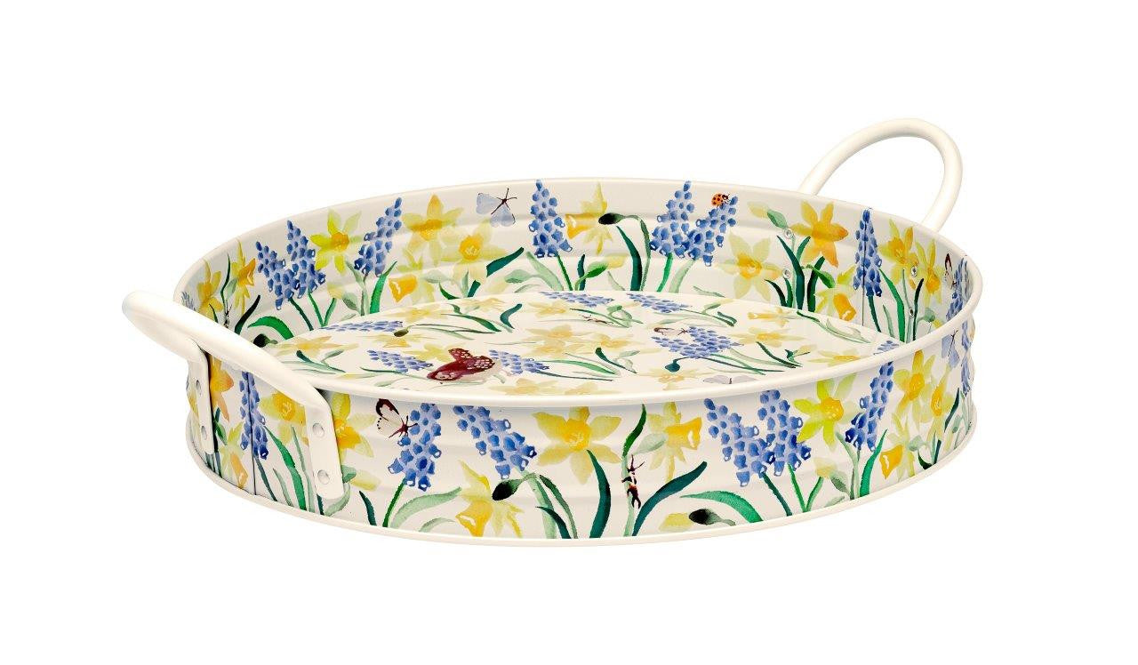 Emma Bridgewater Little Daffodils Large handled Steel Tray