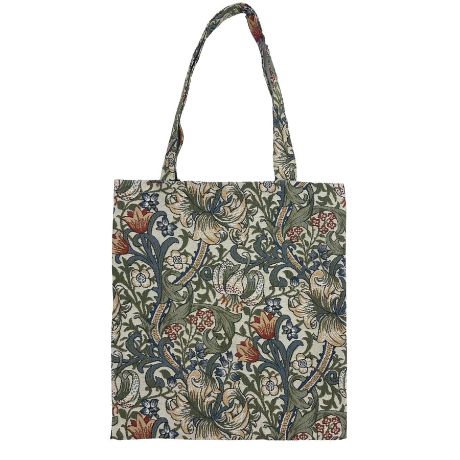 William Morris Golden Lily Flat Tote Bag.