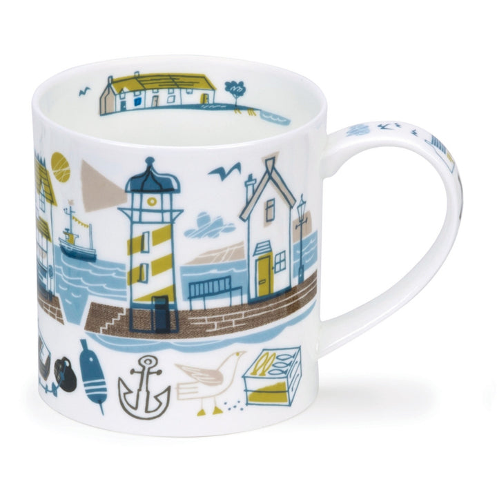 Fine bone china Dunoon Orkney Beachcomber mug - Lighthouse