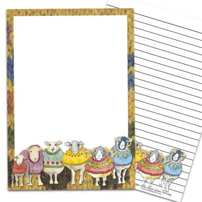 Sheep in Sweaters A5 Writing Pad by Emma Ball.