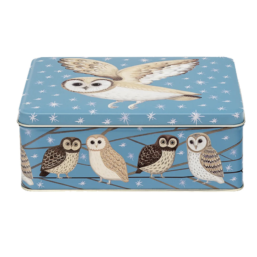 Dog & Dome Owl Deep Rectangular Tin