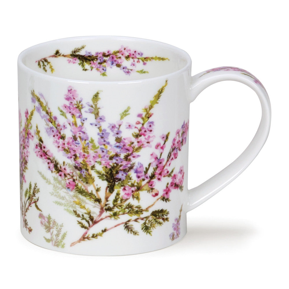 Fine bone china Dunoon Orkney Scottish Heather mug. Handmade in England.