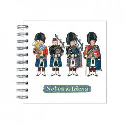 Scottish Pipers mini notebook by Alison Gardiner.