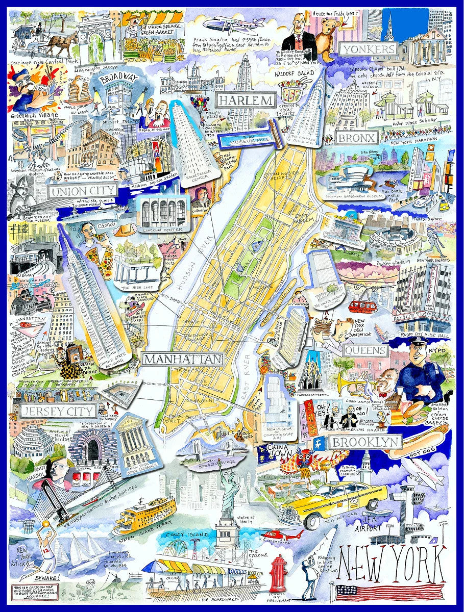 Map of New York City 1000 Piece Jigsaw Puzzle