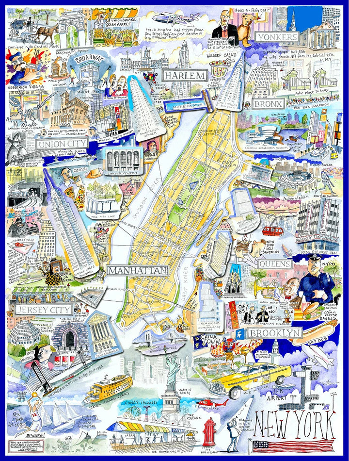 Map of New York City 1000 Piece Jigsaw Puzzle