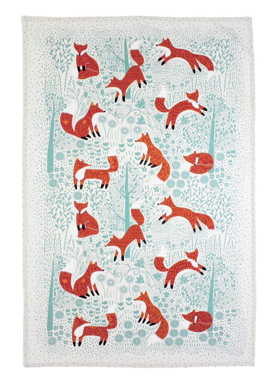 Foraging Fox 100% Cotton tea towel by Ulster Weavers.