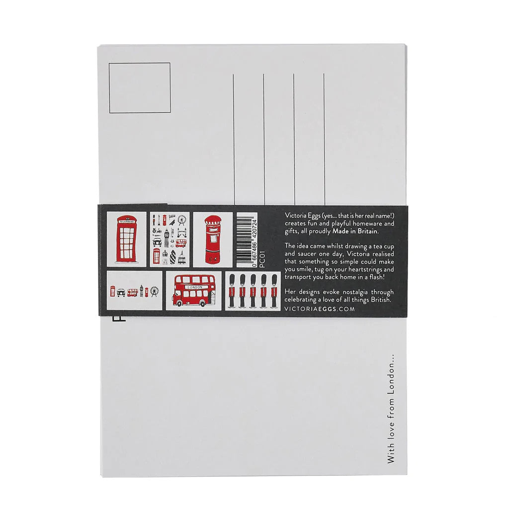 Simply London Pack of 6 Postcards from Victoria Eggs.