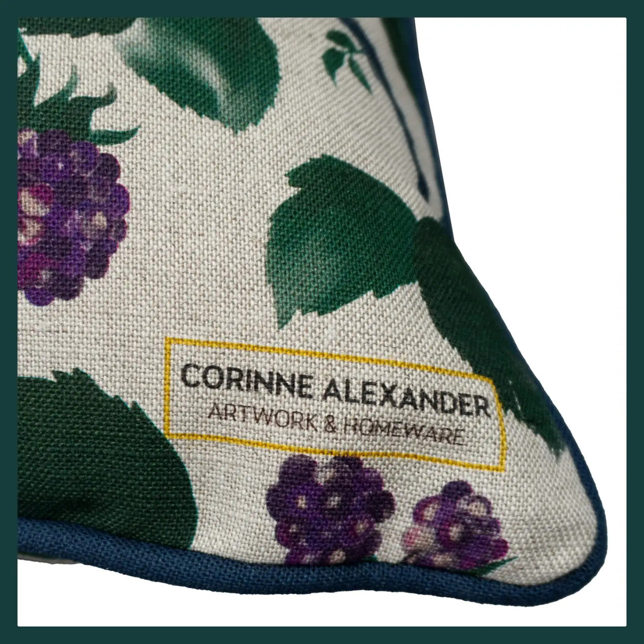 Blackberry Pillow by Corinne Alexander.