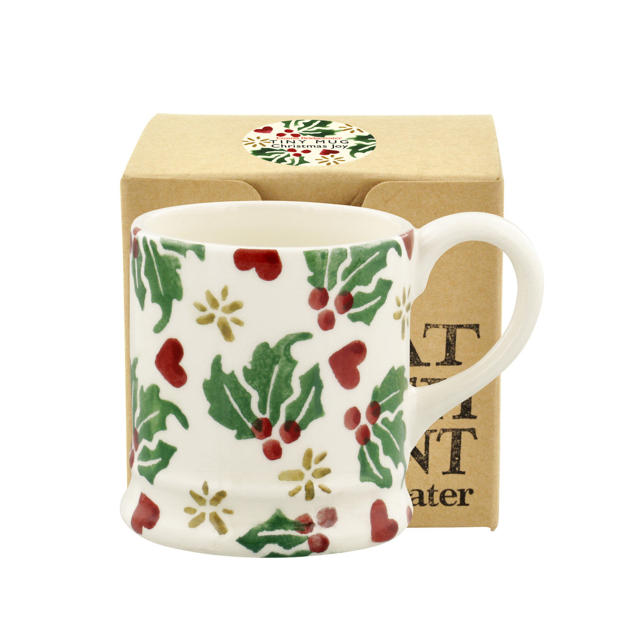 Christmas Joy Tiny Mug Boxed. Hand made.