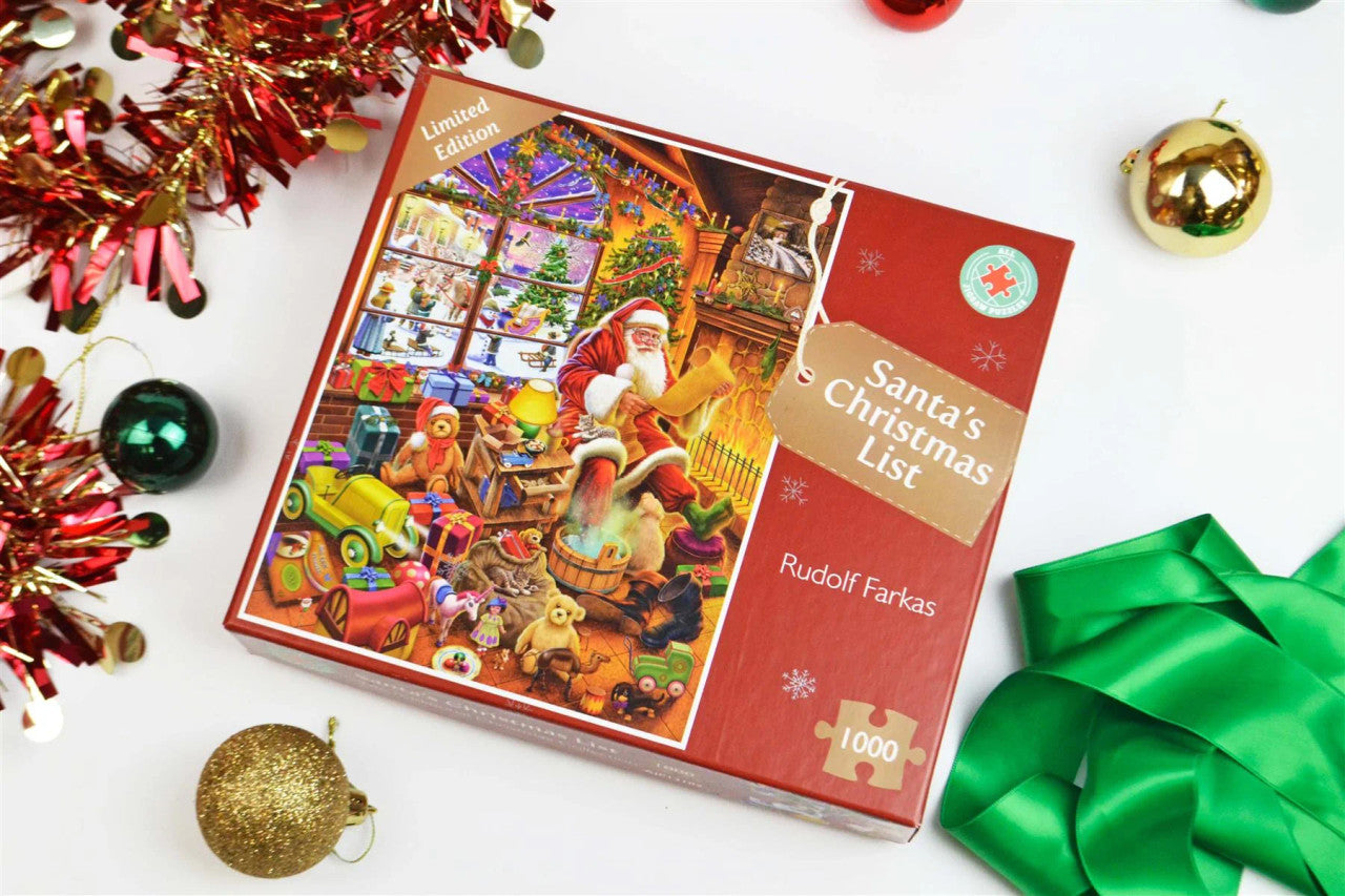 Santa's Christmas List 1000 Piece Jigsaw Puzzle.