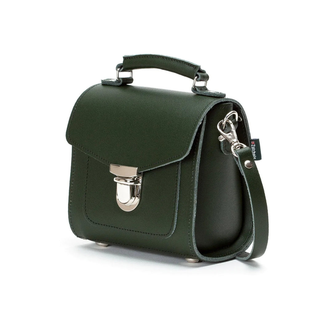 Handmade Leather Sugarcube Plus Handbag in Ivy Green by Zatchels.