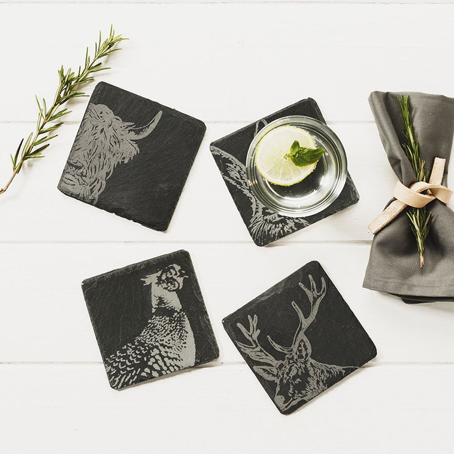 Country Animal Slate Coasters by Selbrae House.