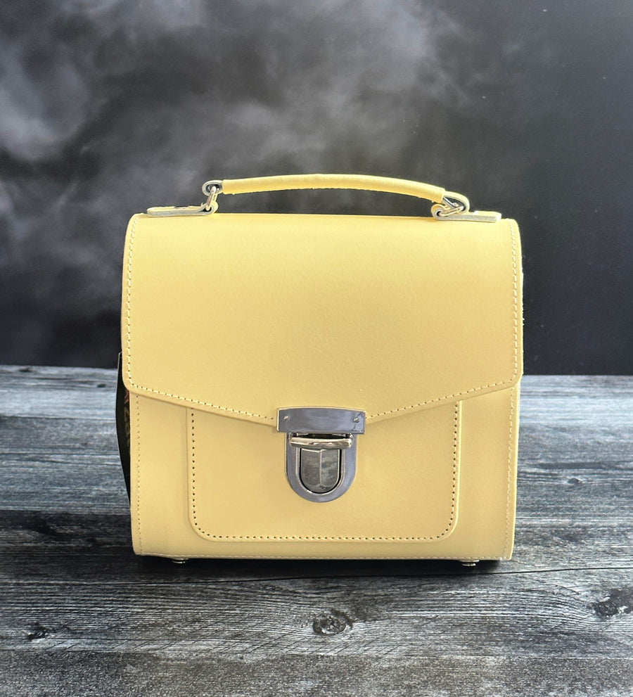 Zatchels Handmade Leather Sugarcube Plus - Primrose Yellow